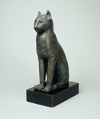 聖猫像　古代エジプト　ブロンズ松岡美術館所蔵