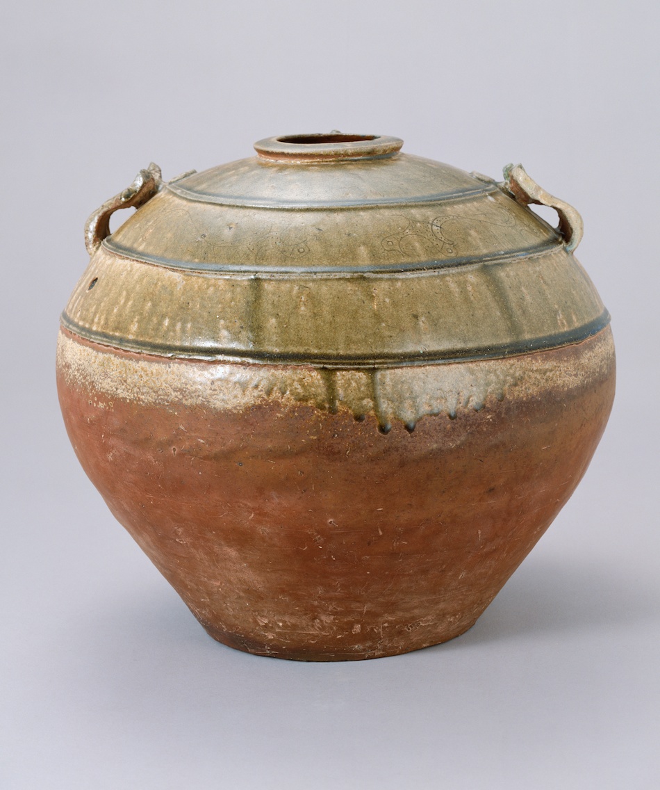 大壺 灰釉陶器の大きな壺