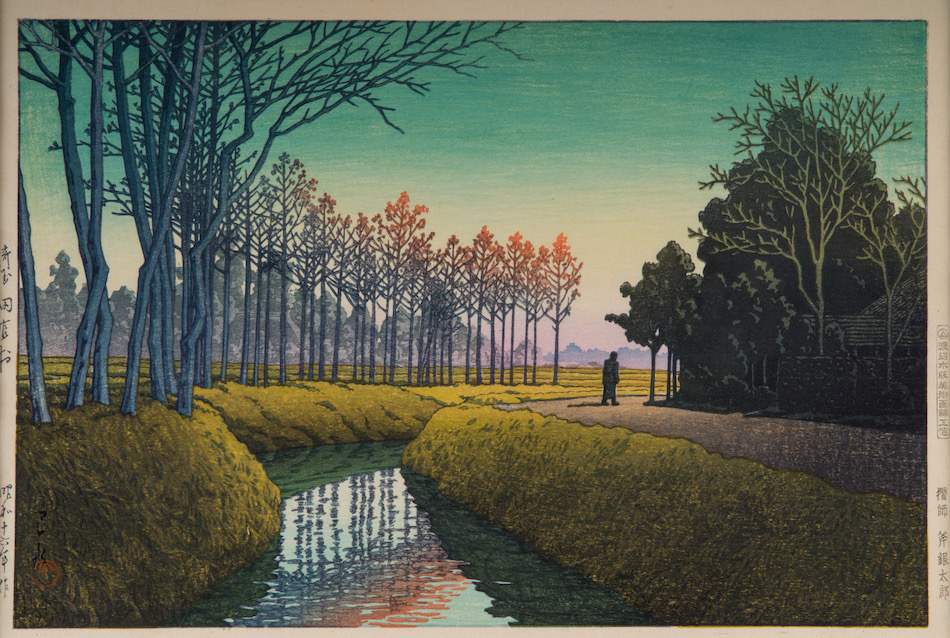 埼玉田宮村 川瀬巴水 作品詳細 東京富士美術館