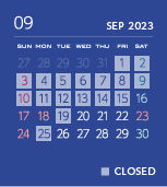 カレンダー202309