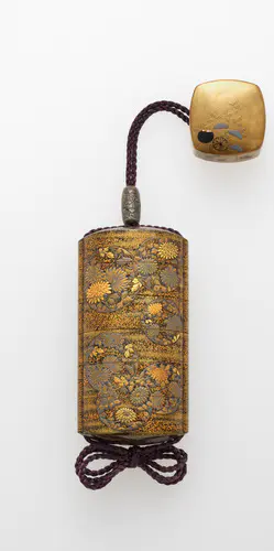 時代物　菊ニ寿蒔絵印籠 菊壽蒔絵印籠 銘 梶川文龍斎（花押） - ジャパンサーチ