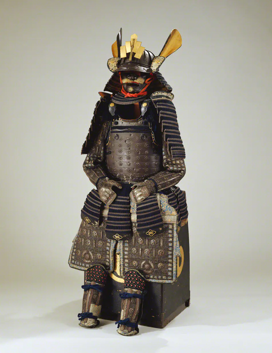 鉄錆地山道頭紋鋲留桶側二枚胴具足 - ジャパンサーチ