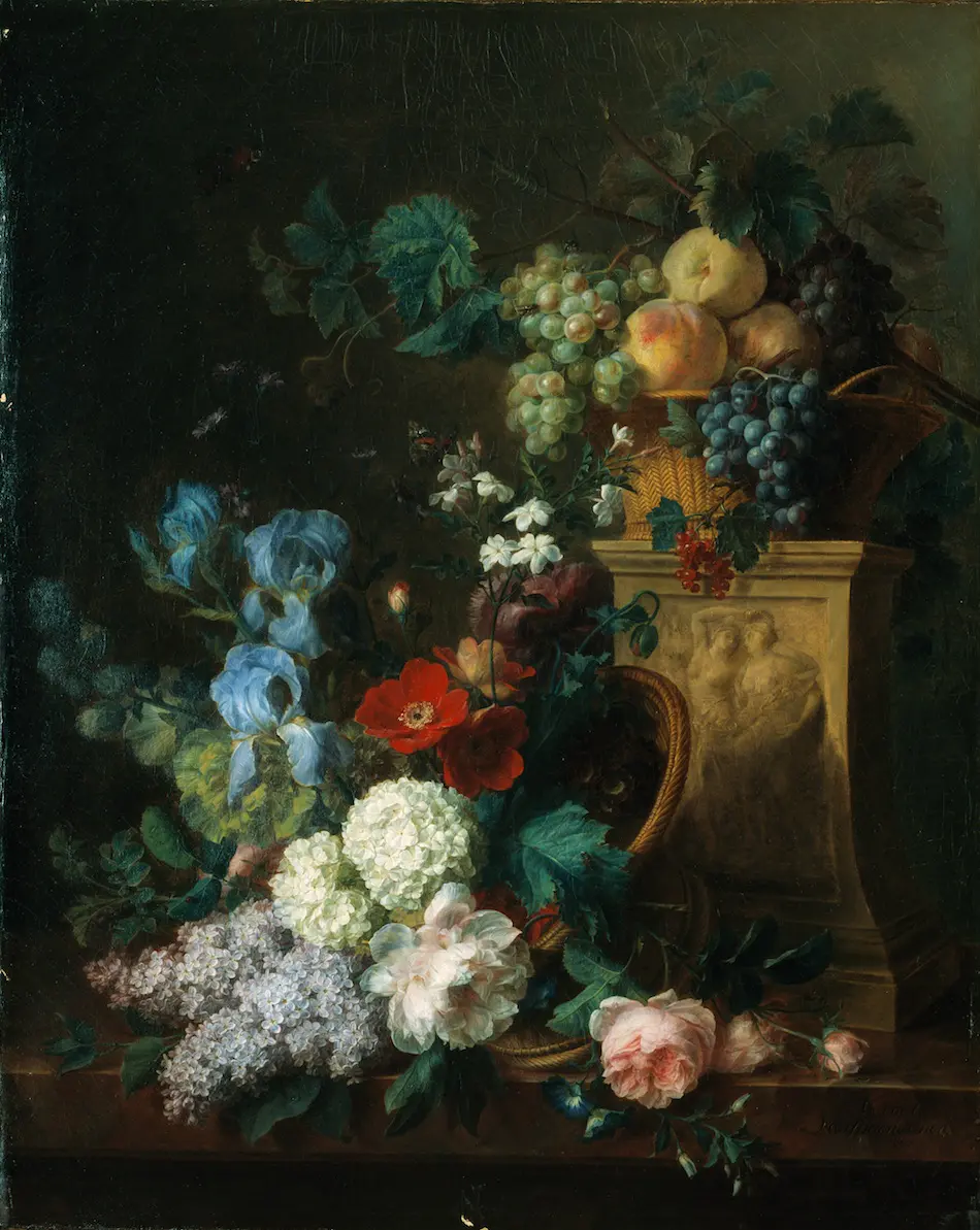Flowers and Fruit 静物画 Still Life with Flowers and Fruits - Japan Search