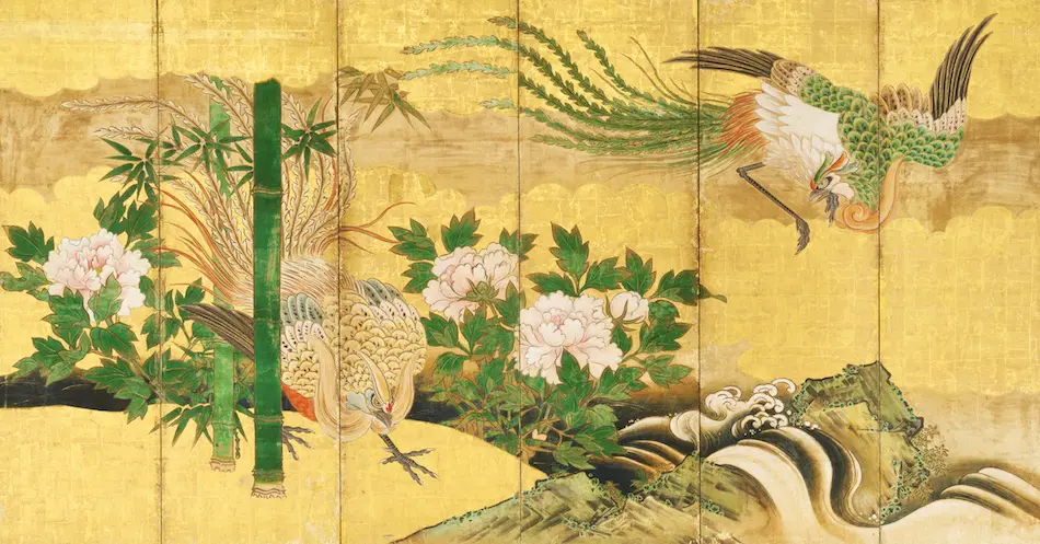 鳳凰図屏風 - ジャパンサーチ