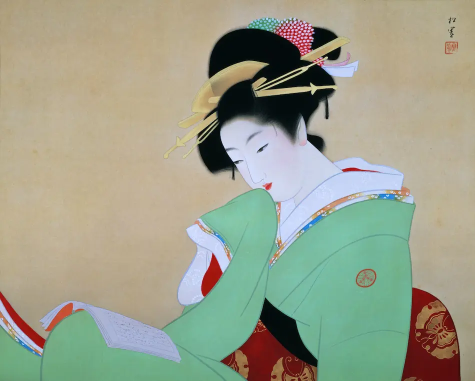 明治時代のガラス絵の美人図 06546.jpg.webp